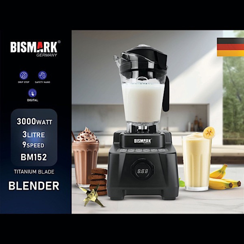 مخلوط کن و آسیاب کن 3 لیتری بیسمارک مدل BM152
