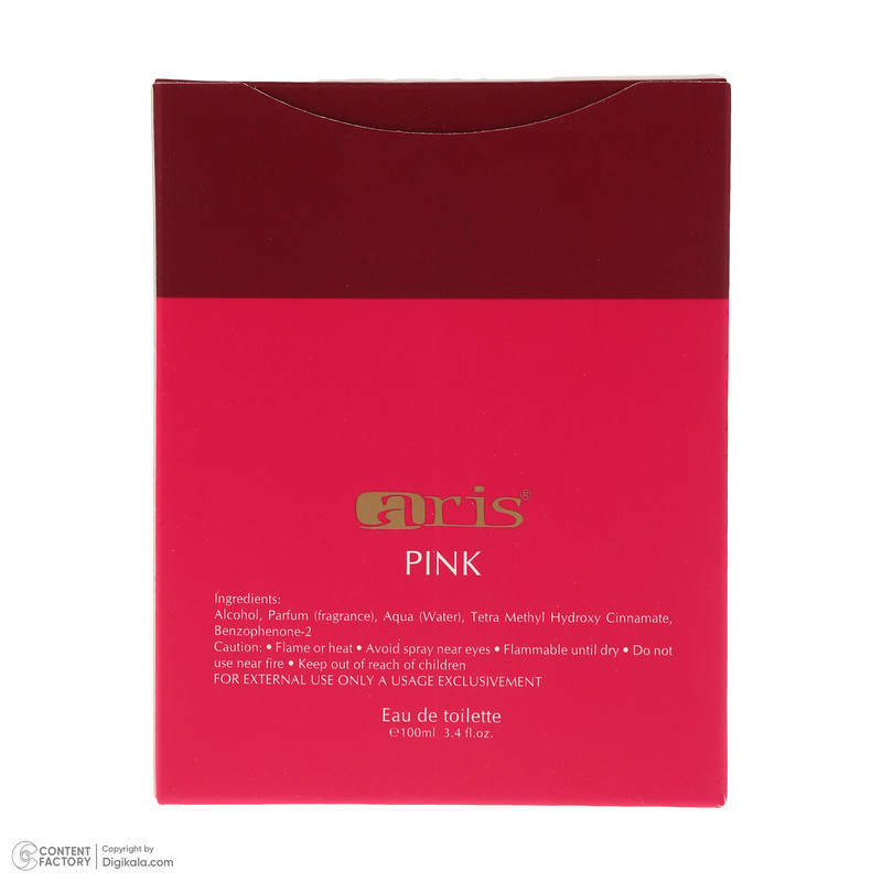 ادوتویلت زنانه اریس مدل PINK با رایحه گرم و شیرین حجم 100 میلی‌لیتر