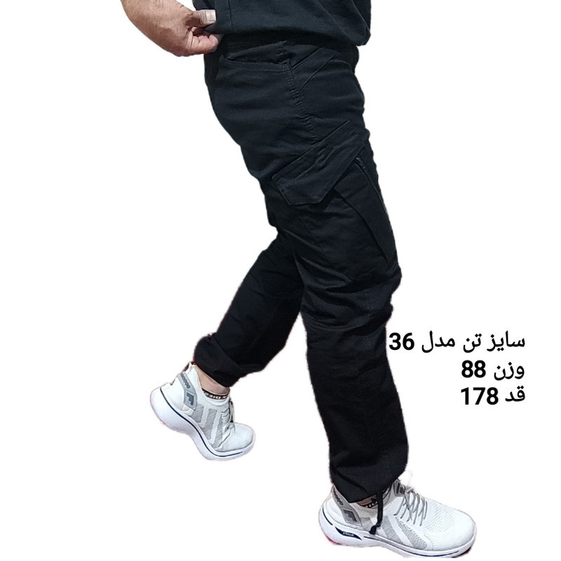 شلوار راسته مردانه مدل کتان شش جیب b.n511