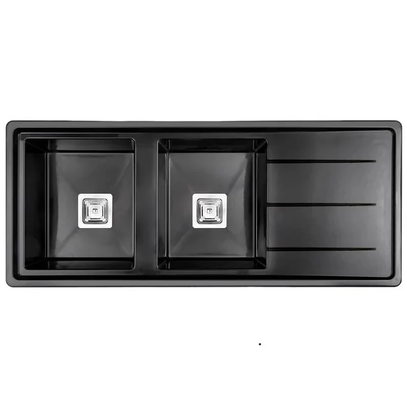 سینک ظرفشویی گرانیت توکار دو لگنه مدل 120MSHAKLIL