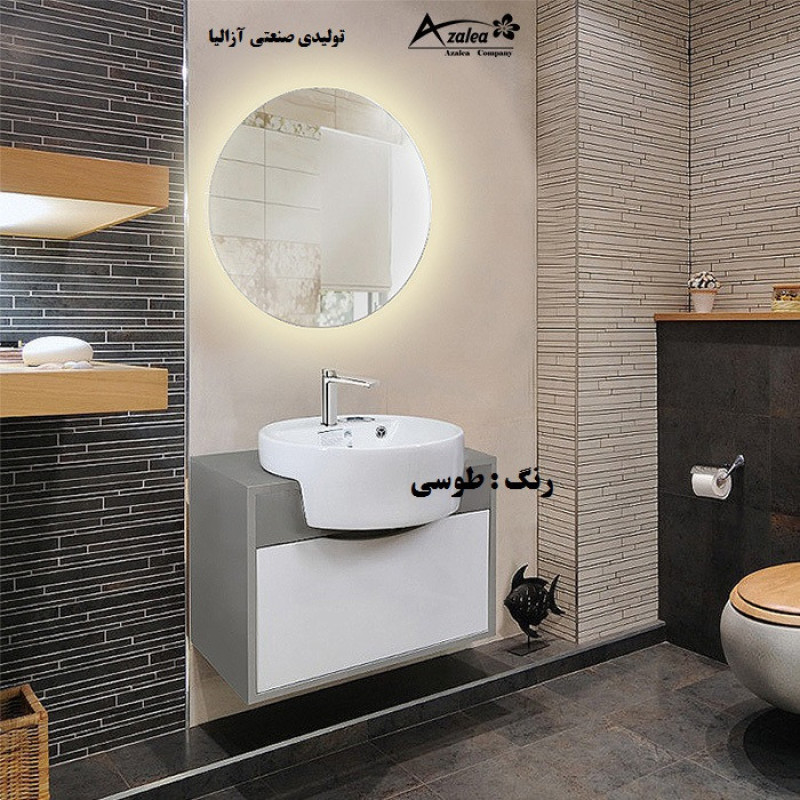 روشویی آزالیا مدل Milana60BCA به همراه آینه بک لایت