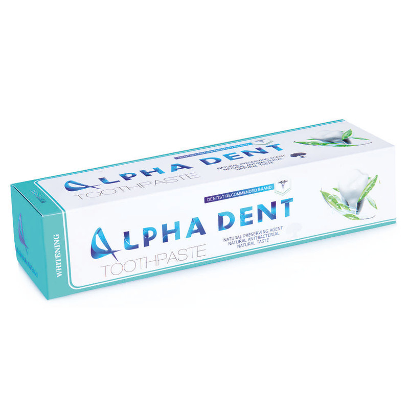 خمیر دندان آلفادنت مدل whitening حجم 75 میلی لیتر