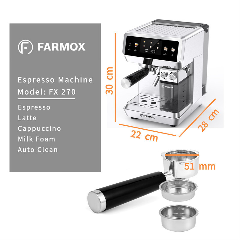 اسپرسو ساز 1500 میلی‌لیتر فارموکس مدل FX 270