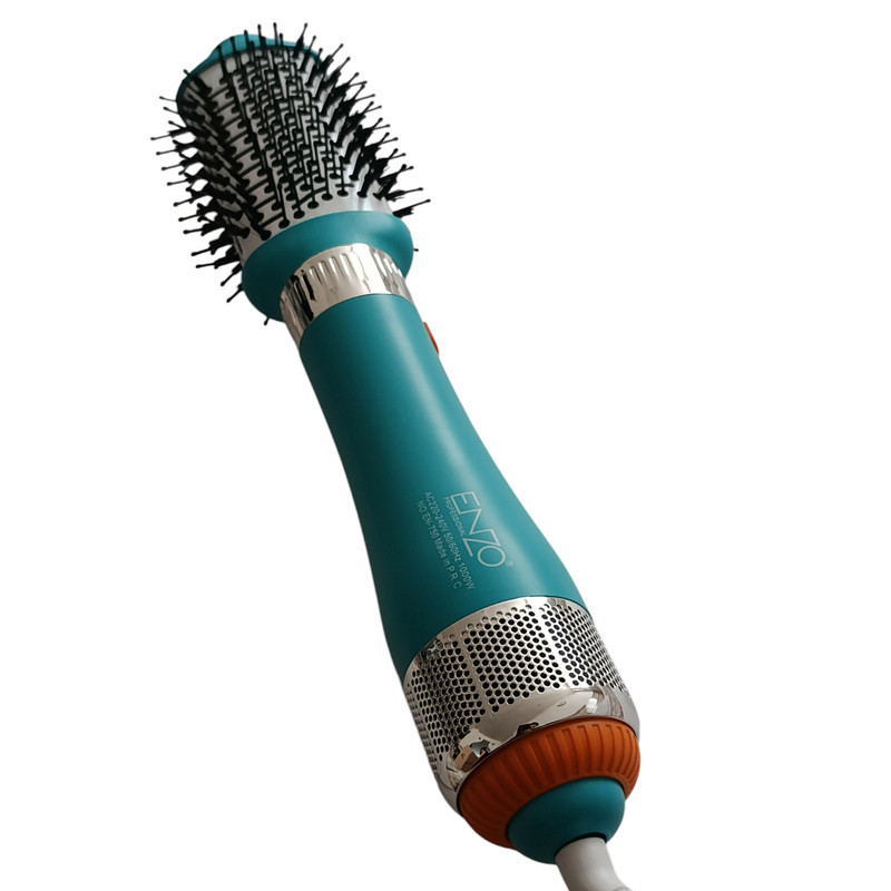 سشوار حرفه‌ای 1500 وات انزو پروفیشینال مدل en-750، موتور DC، وزن 950 گرم، المنت سرامیک، دارای سری خشک‌کن ملایم، دیسپانسر، سری برس‌دار تخت، سری برس‌دار گرد پهن، سری شانه‌دار با ویژگی فرکنندگی، صاف‌کنندگی، حجم‌دهندگی، با قابلیت تنظیم دما