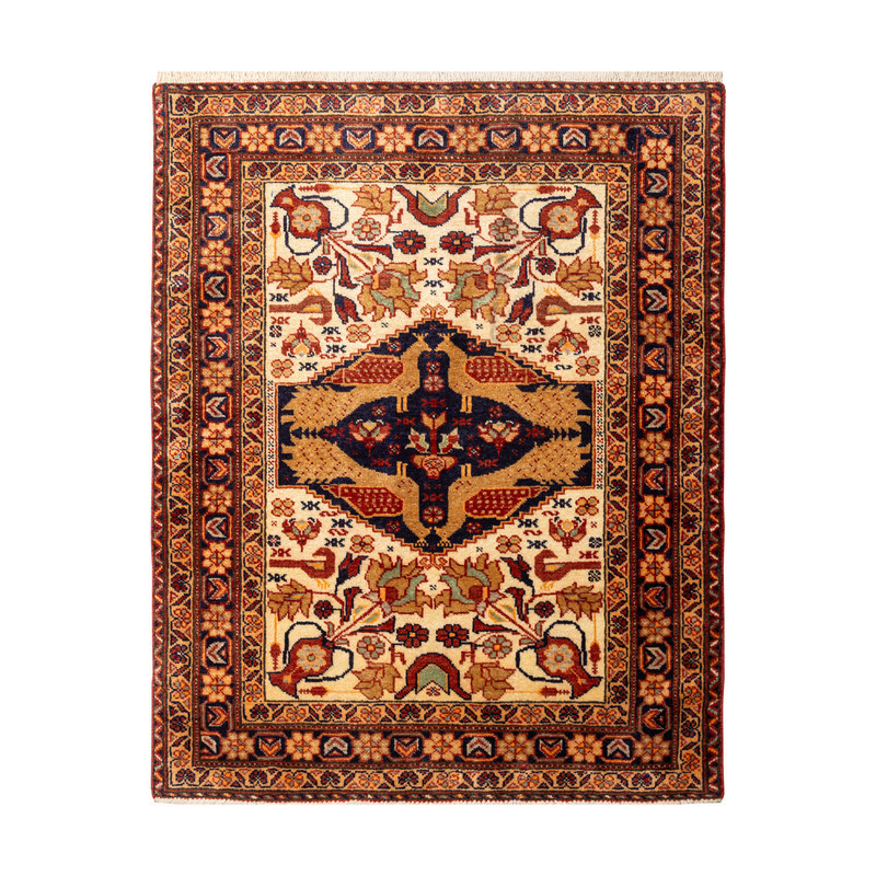 فرش دستبافت نیم متری طرح بلوچ کد 29P645 زمینه کرم