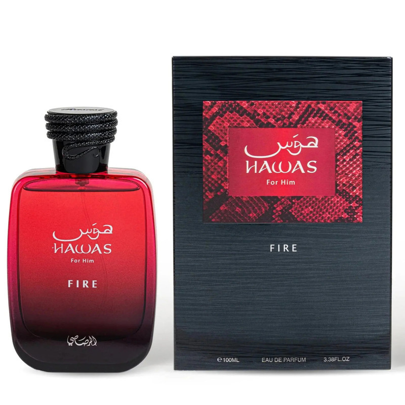 ادپرفیوم مردانه رصاصی مدل hawas fire حجم 100 میلی لیتر