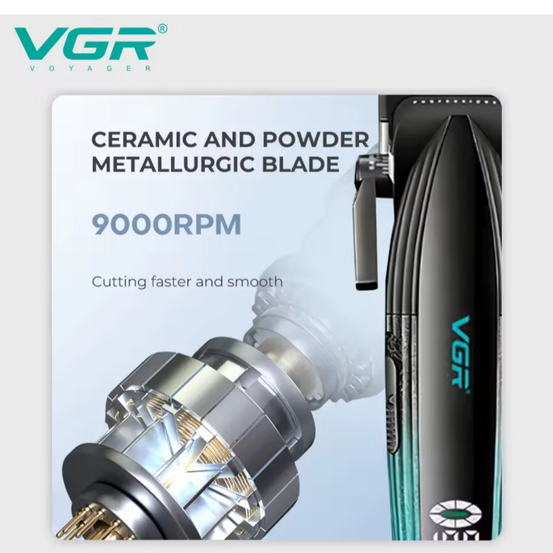 ماشین اصلاح موی سر و صورت شارژی وی جی ار مدل V-889 s2 مجموعه 2 عددی