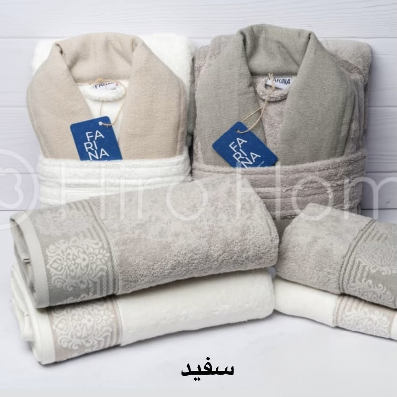 سرویس حوله پالتویی 10 تکه هیرو هوم مدل FARINA