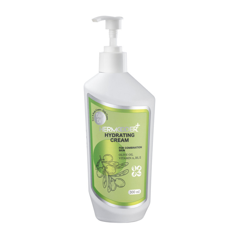 کرم آبرسان هرمودر مدل OLIVE OIL مناسب برای پوست‌ مختلط حجم 300 میلی لیتر