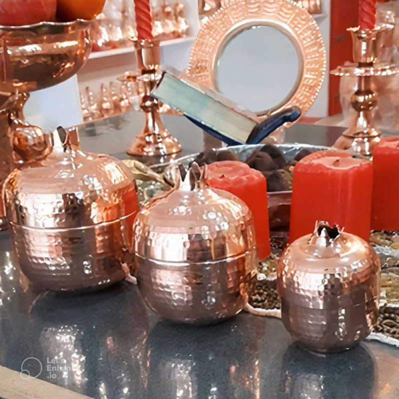 قندان مسی طرح انار کد ZH05.3