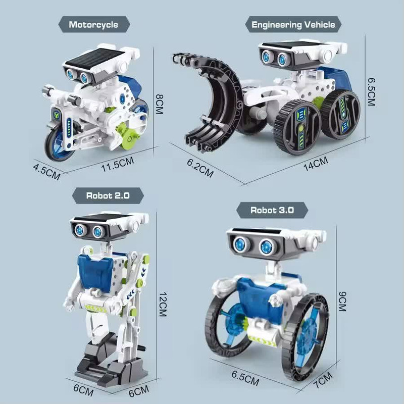 کیت ربات ساختنی ناب سل مدل سولار خورشیدی 12 کاره SOLAR ROBOT KIT 12IN1 با قابلیت حرکت و چرخش
